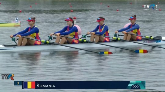 JO Paris 2024: Canotoarele României, locul 4 în seria probei de patru vâsle